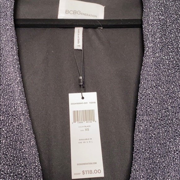 NWT BCBGeneration Black Sparkly Blazer - Picture 3 of 13
